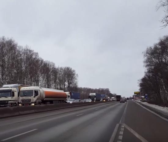 Видео об акции дальнобойщиков 